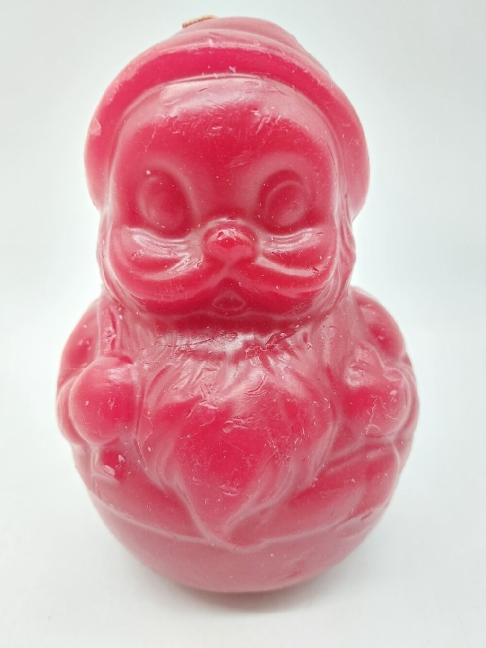 Santa Claus Candle Red Vintage 5.5"